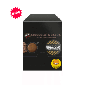 Chocolate caliente Vergnano sabor avellanas caja de 15 sobres de 30 gramos c/u