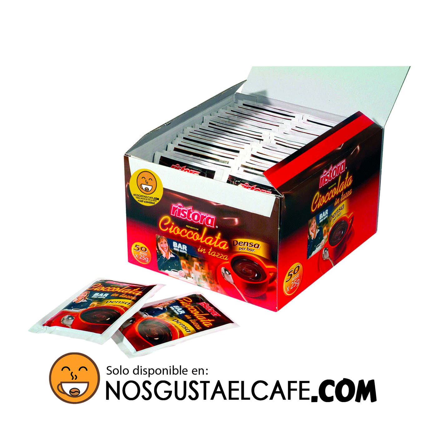 Chocolate Caliente Italiano Ristora Bar 50 Sachets de 25 Grs7