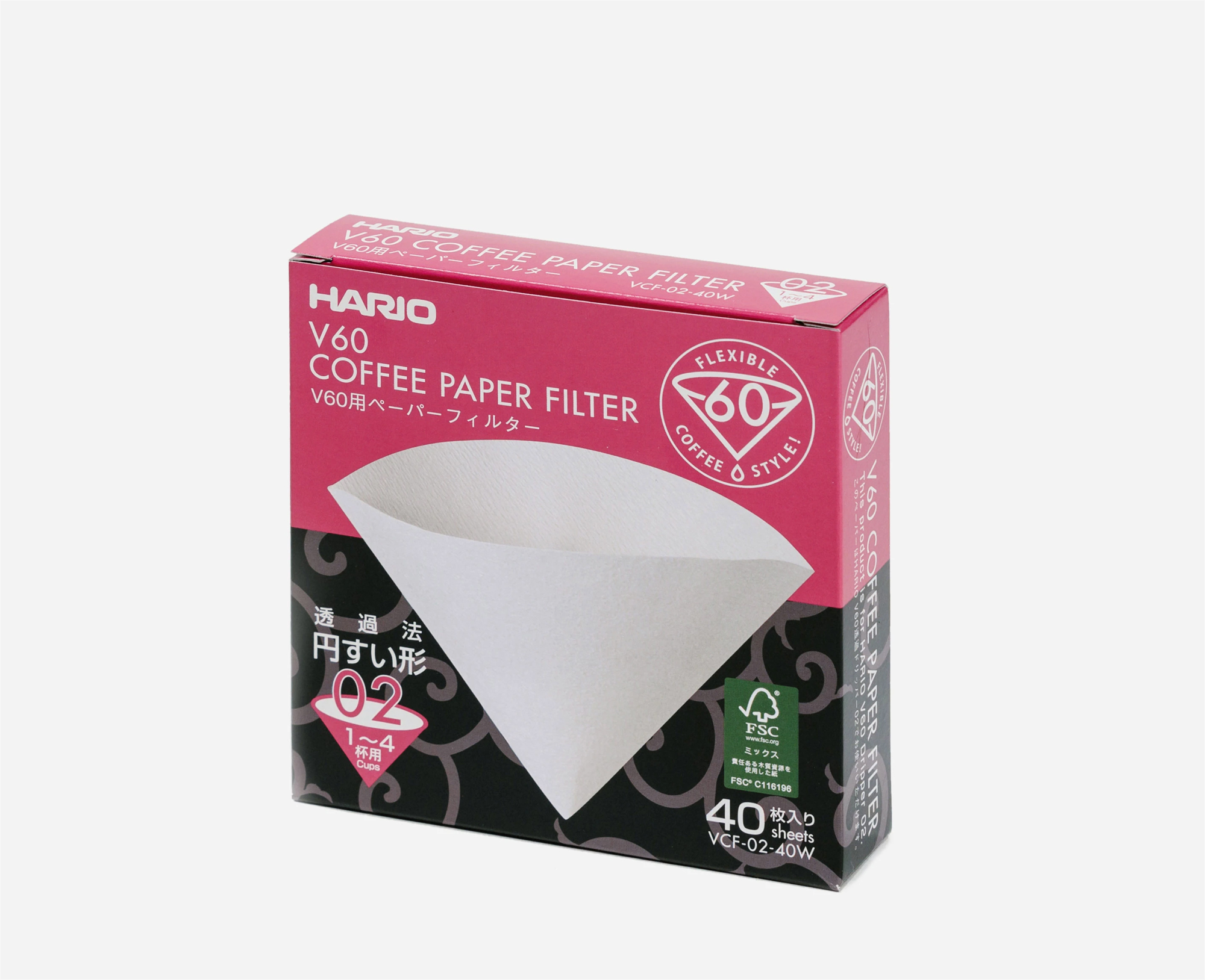40 Filtros para dripper V60 02 Hario en Caja