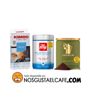Pack 3 cafés descafeinados molidos 250gr.