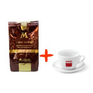Chocolate italiano Musetti Choc-Issimo en polvo 1 Kg + taza y platillo Musetti Latte doble