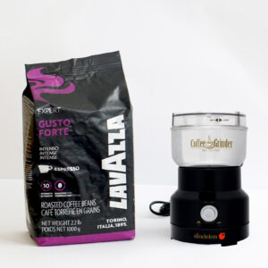Pack 1 Kg Lavazza Espresso Gusto Forte + Molinillo eléctrico Sindelen