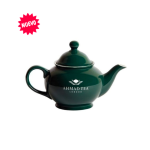 Tetera de porcelana marca inglesa Ahmad Tea, modelo classic de burbuja 400cc, color verde