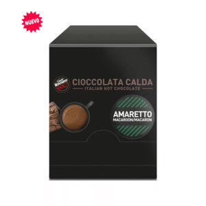 Chocolate caliente Vergnano sabor amaretto caja de 15 sobres de 30 gramos c/u