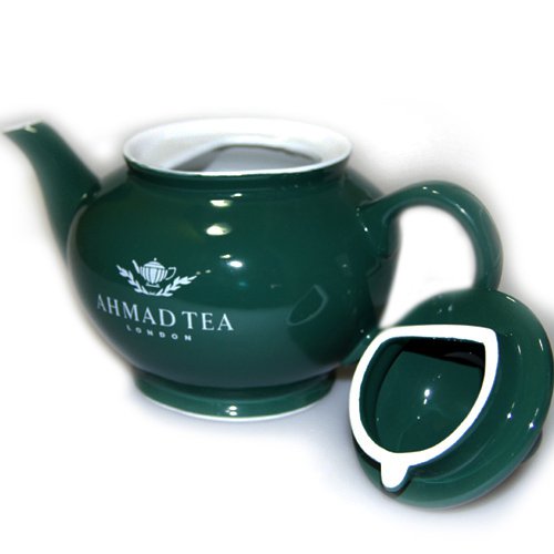 Tetera de porcelana marca inglesa Ahmad Tea, modelo classic de burbuja 400cc, color verde - Image 3