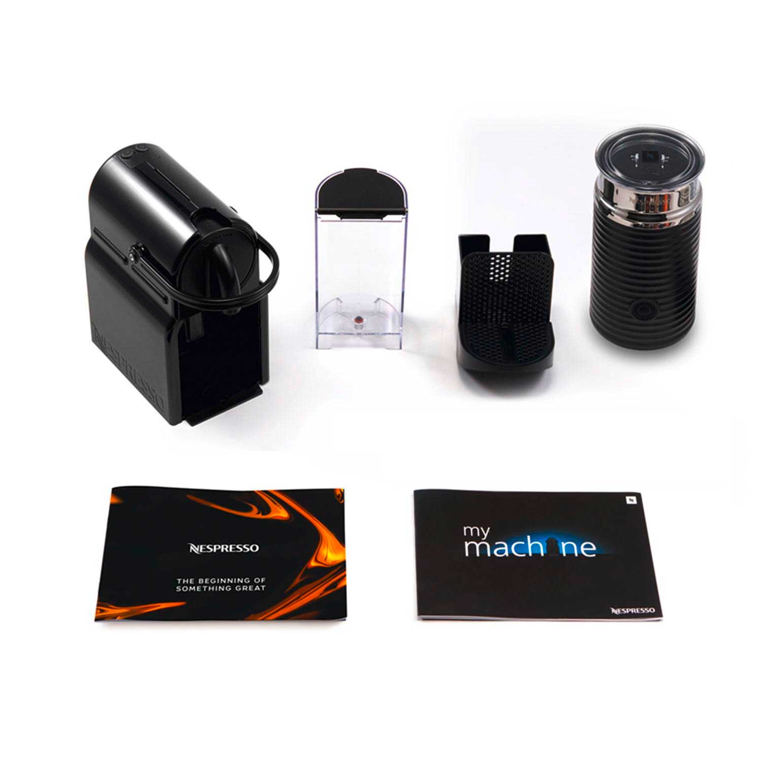 Cafetera Nespresso Inissia Negra 0,7 litros + Espumador Aeroccino + pack 40 cápsulas Kimbo - Image 7
