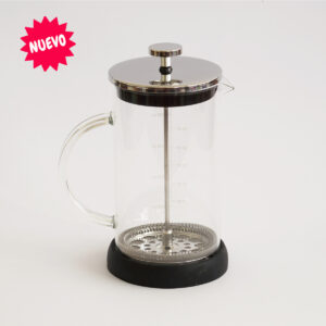 Cafetera de émbolo/ prensa francesa 600 ml vidrio y acero inoxidable