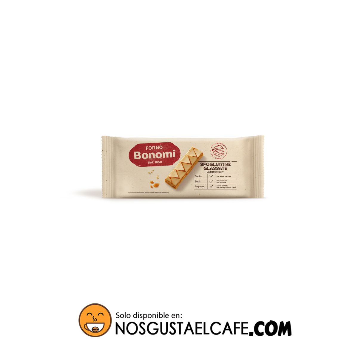 Galletas italianas Sfogliatine glassate, Forno 200 grs