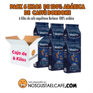 Promoción 6 Kilos de café italiano Borbone 100% arábica, en grano