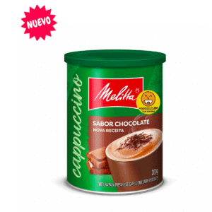 Cafe Melitta instantáneo cappuccino sabor chocolate, lata de 200 gramos