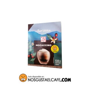 Café cappuccino instantáneo mocaccino Juan Valdez, 6 sobres