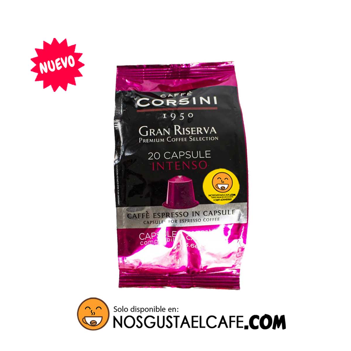 20 Cápsulas café Corsini Gran Reserva Intenso, Nespresso Compatibles