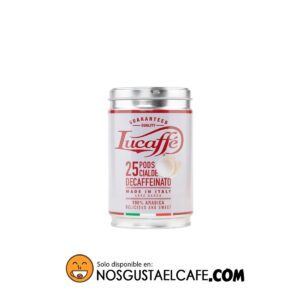 Lata 25 cialdas, ESE PODs Lucaffè Descafeinado 100% Arábica
