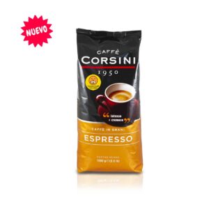 Café italiano Corsini Espresso, variedad Intenso y Cremoso, 1 Kilo, en grano entero