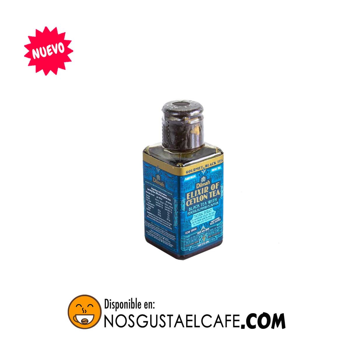 Concentrado de Té Dilmah, sabor Durazno Almendra, 60 ml