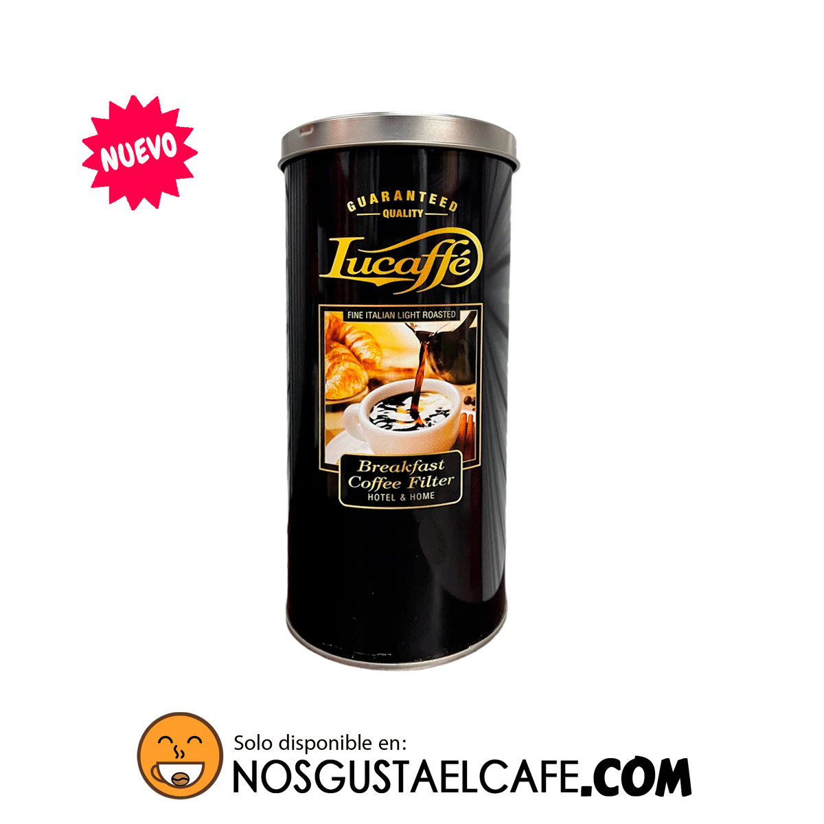 Lucaffe Breakfast Coffee Filter, 500 grs en lata, molido