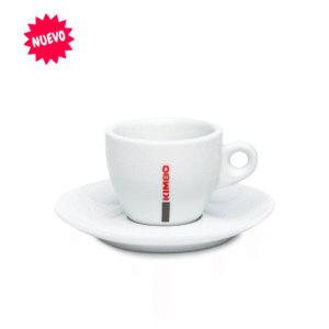Taza Kimbo cappuccino, importada porcelana blanca, 166 ml