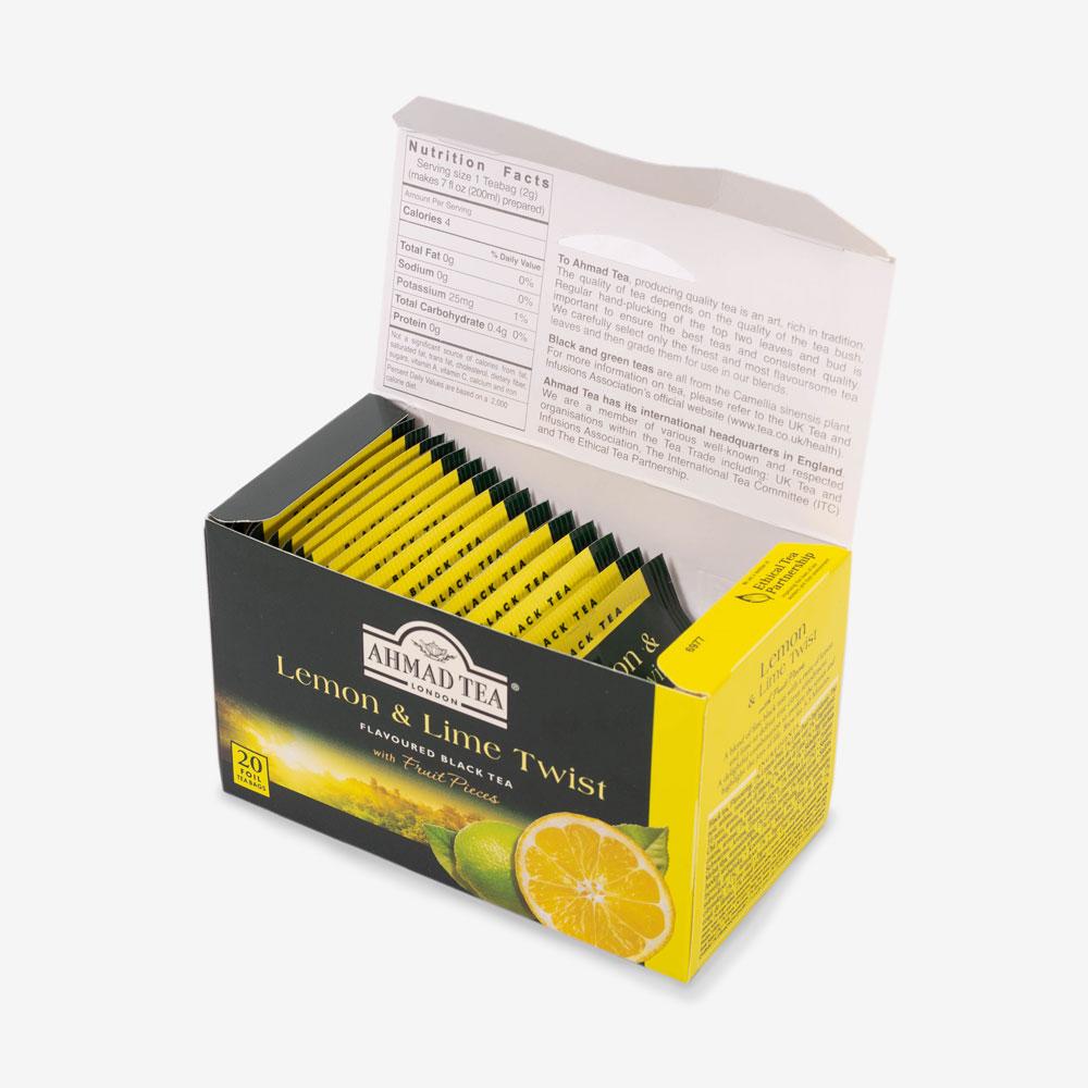Té Ahmad Limón y Lima, caja de 20 bolsas - Image 2