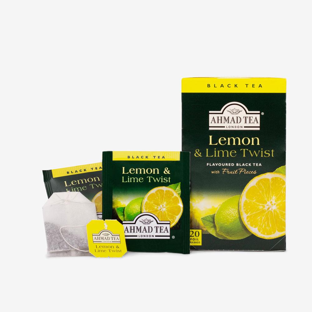 Té Ahmad Limón y Lima, caja de 20 bolsas - Image 3