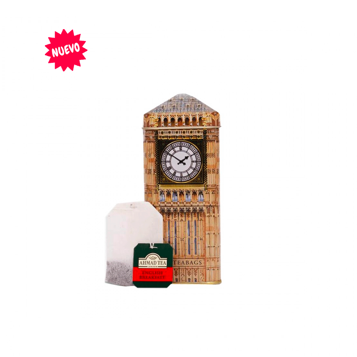 Té inglés Ahmad Alcancía London, Big Ben Money Box, variedad English Breakfast 20 bolsitas - Image 2