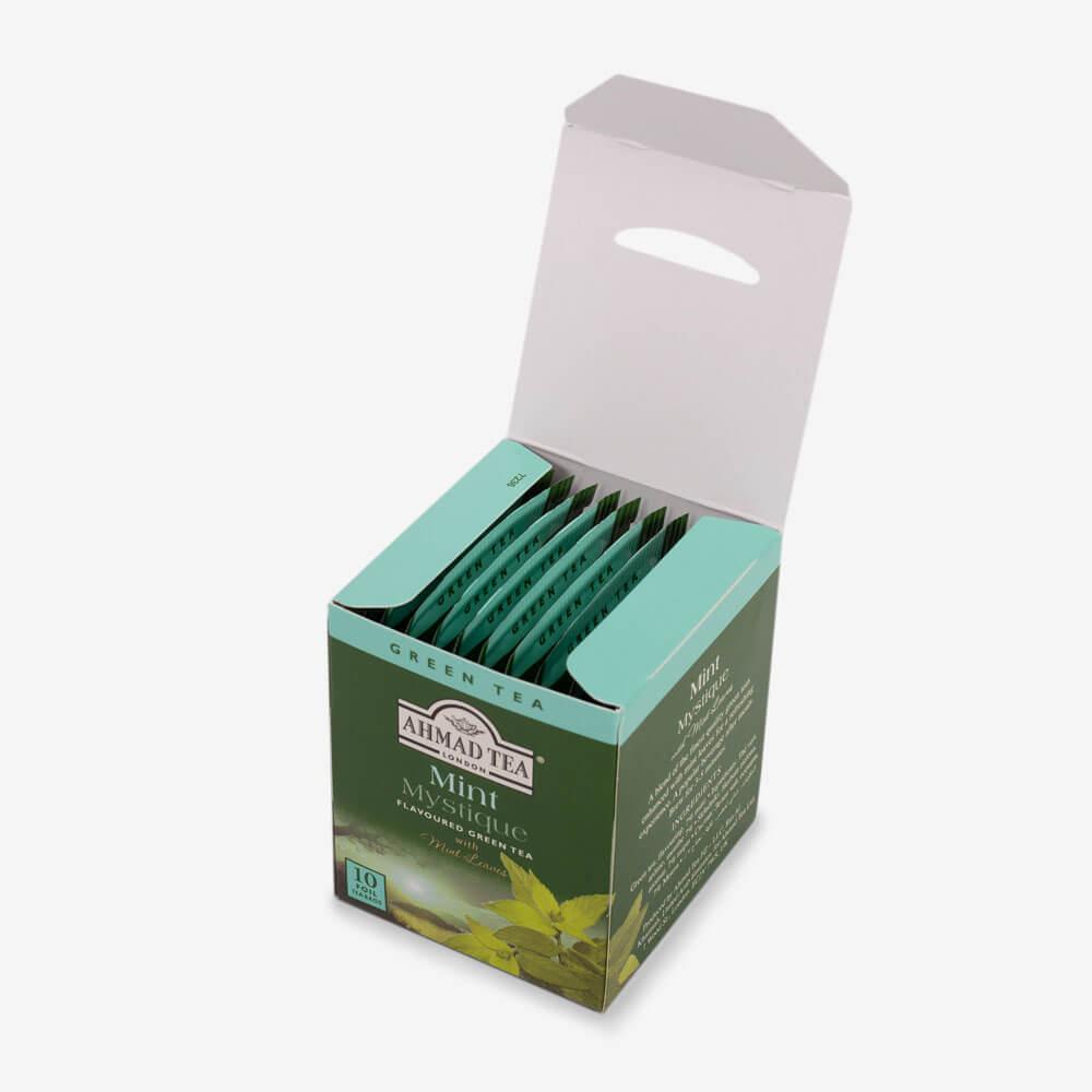 Té verde Ahmad Menta/ Mint Mystique Green Tea, caja de 10 bolsas - Image 2