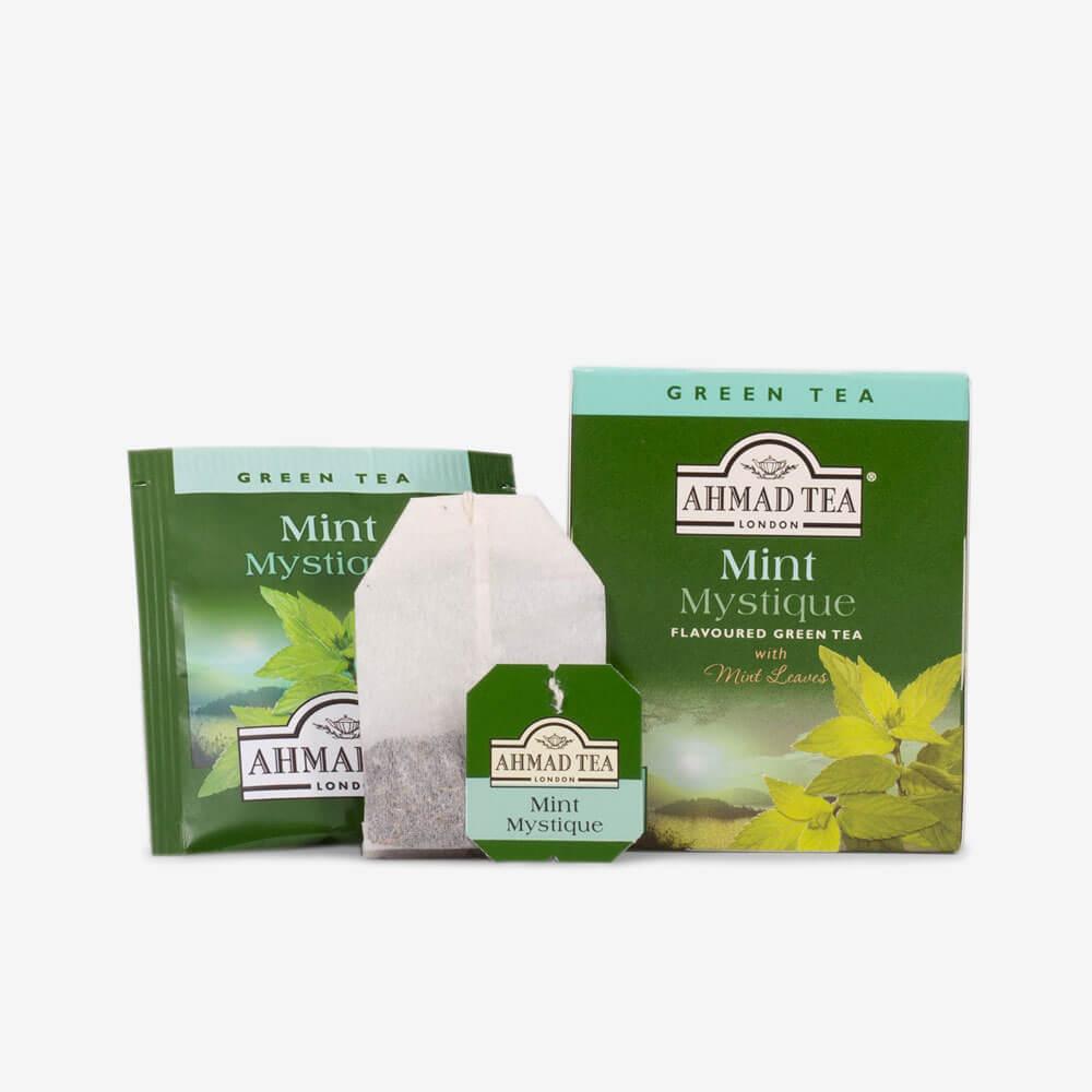 Té verde Ahmad Menta/ Mint Mystique Green Tea, caja de 10 bolsas - Image 3