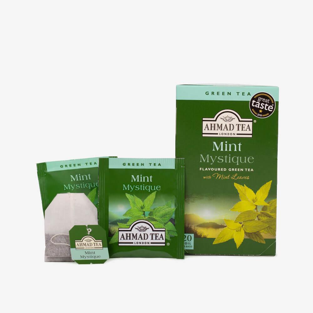 Té verde con Menta Ahmad/ Mint Mystique Green Tea, caja de 20 bolsas - Image 3