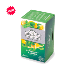 Infusión Ahmad Menta y Limón/ Peppermint & Lemon, caja de 20 bolsas