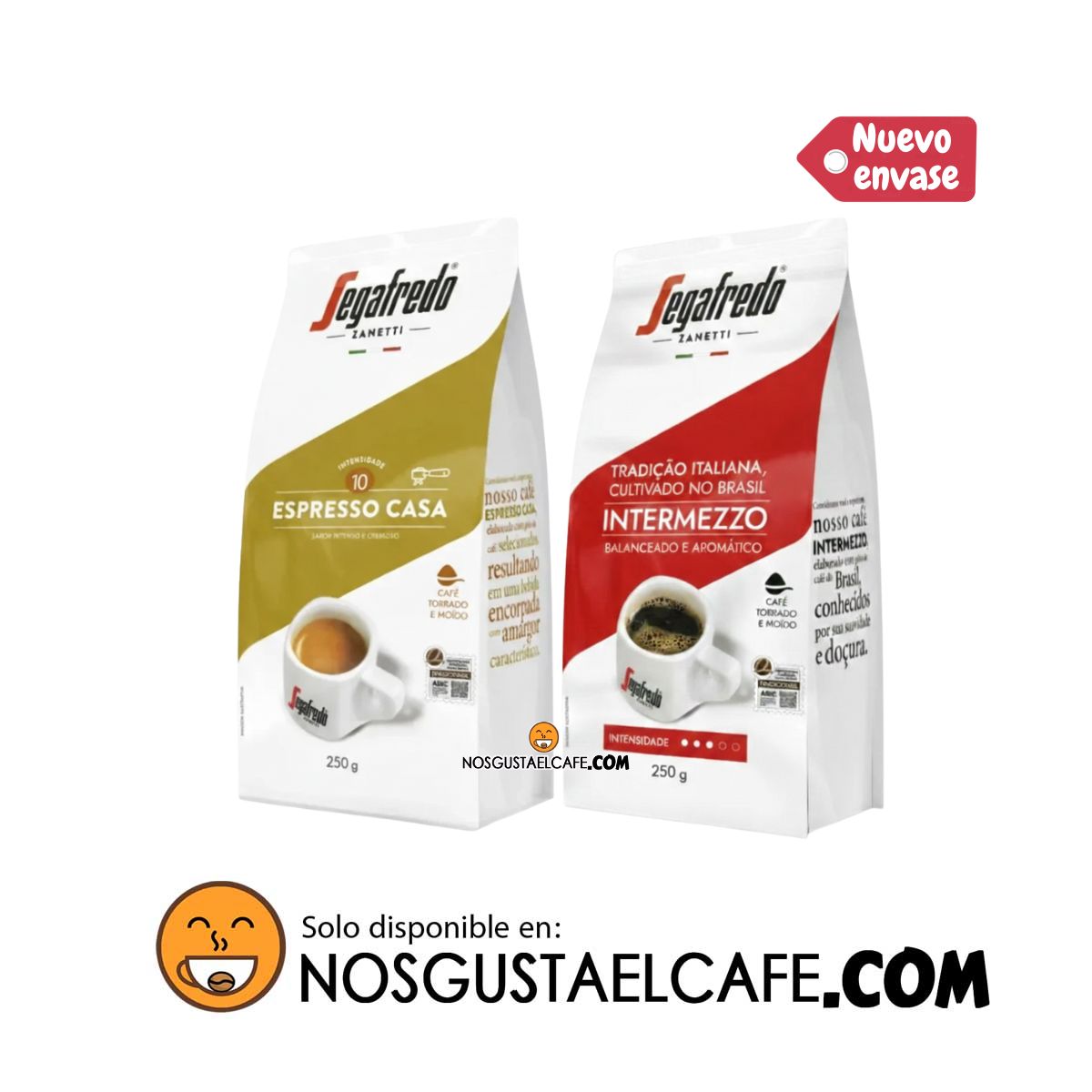 Pack café Segafredo Espresso Casa + Intermezzo, molidos 250grs. c/u