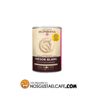 Chocolate blanco en polvo Tresor Monbana, tarro 500 grs.