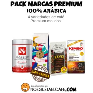 Pack 4 marcas Premium, 100% arábica, molidos
