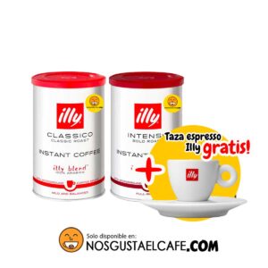 Pack dos variedades de café Illy instantáneo + taza espresso Illy
