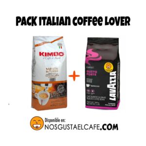 Pack 2 Kg de café italiano en grano: Lavazza + Kimbo,