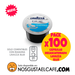 Pack 100 cápsulas café descafeinado Lavazza Blue