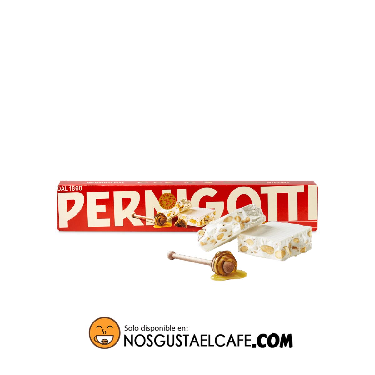 Turrón italiano Pernigotti de almendras tostadas y miel, 135 grs.