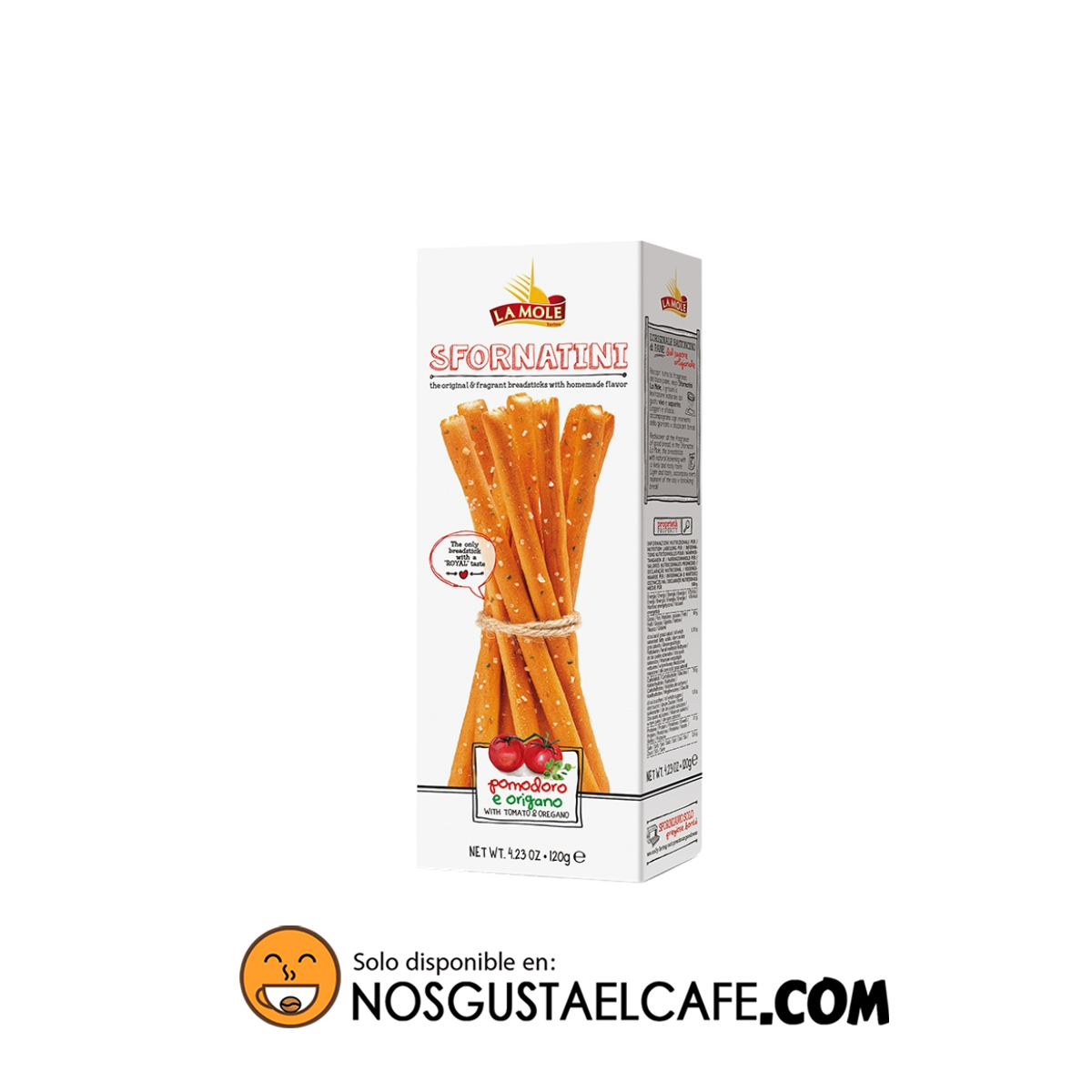 Grissini italiano La Mole Sfornatini tomate & oregano, 120g