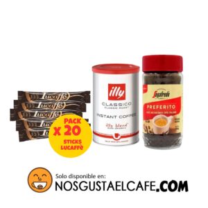 Pack de 3 variedades de café italiano instantáneo