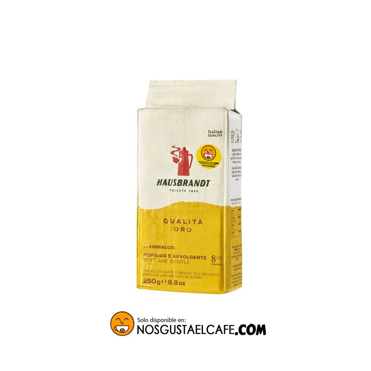 Café italiano Hausbrandt, Qualita Oro, 250 grs, molido