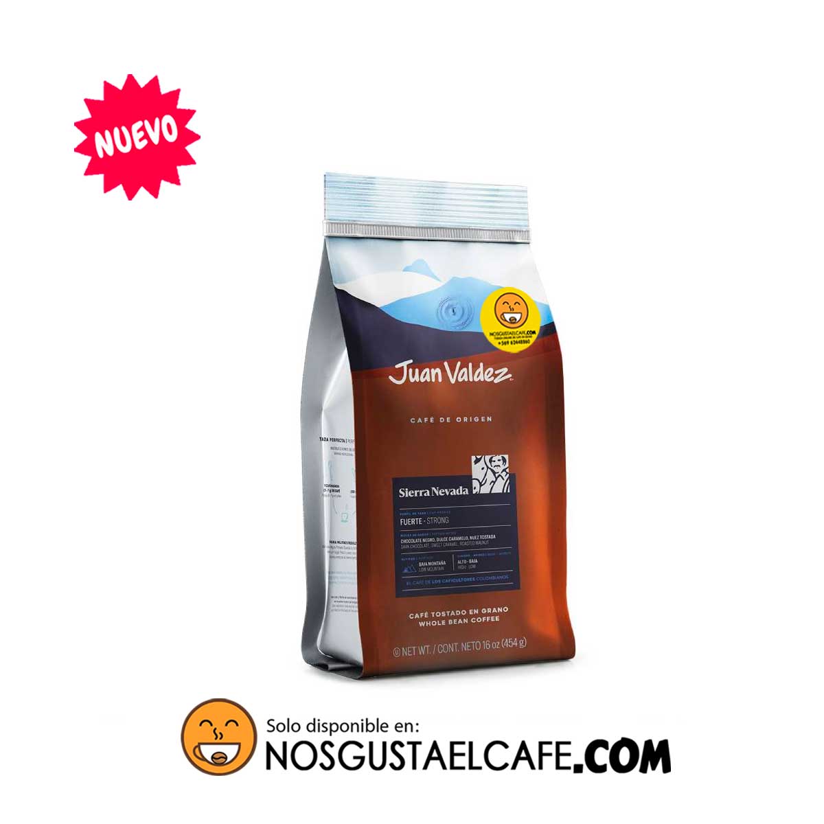 Café Juan Valdez Sierra Nevada 454 grs. en grano