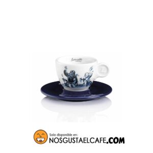 Taza Espresso BLucaffé, cerámica blanca y azul, 65 ml app
