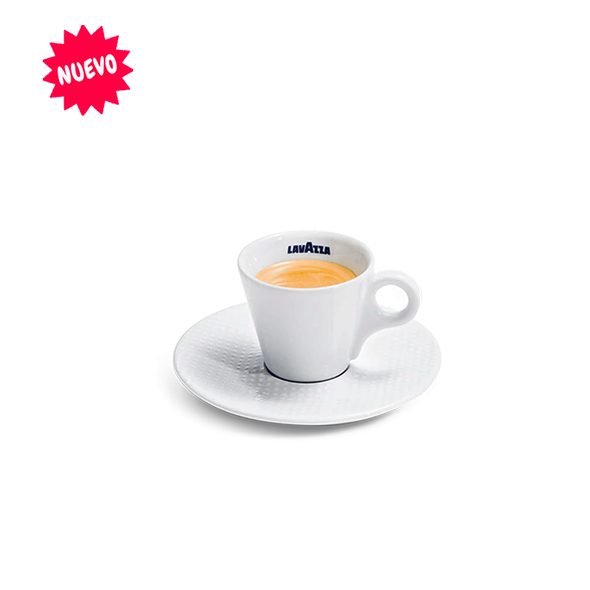 Taza Lavazza importada de Italia, tamaño espresso edición Premium Collection, porcelana blanca