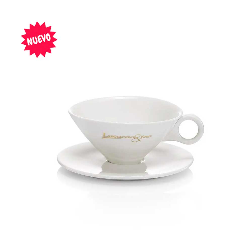 Exclusiva Taza Lucacao & Té Lucaffé porcelana italiana, 150 ml
