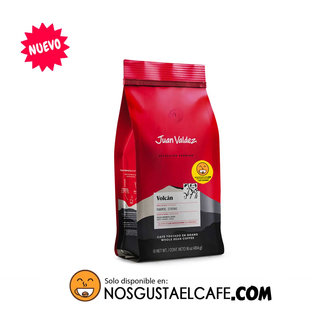 Café Juan Valdez® Premium Volcán 454 grs. en grano