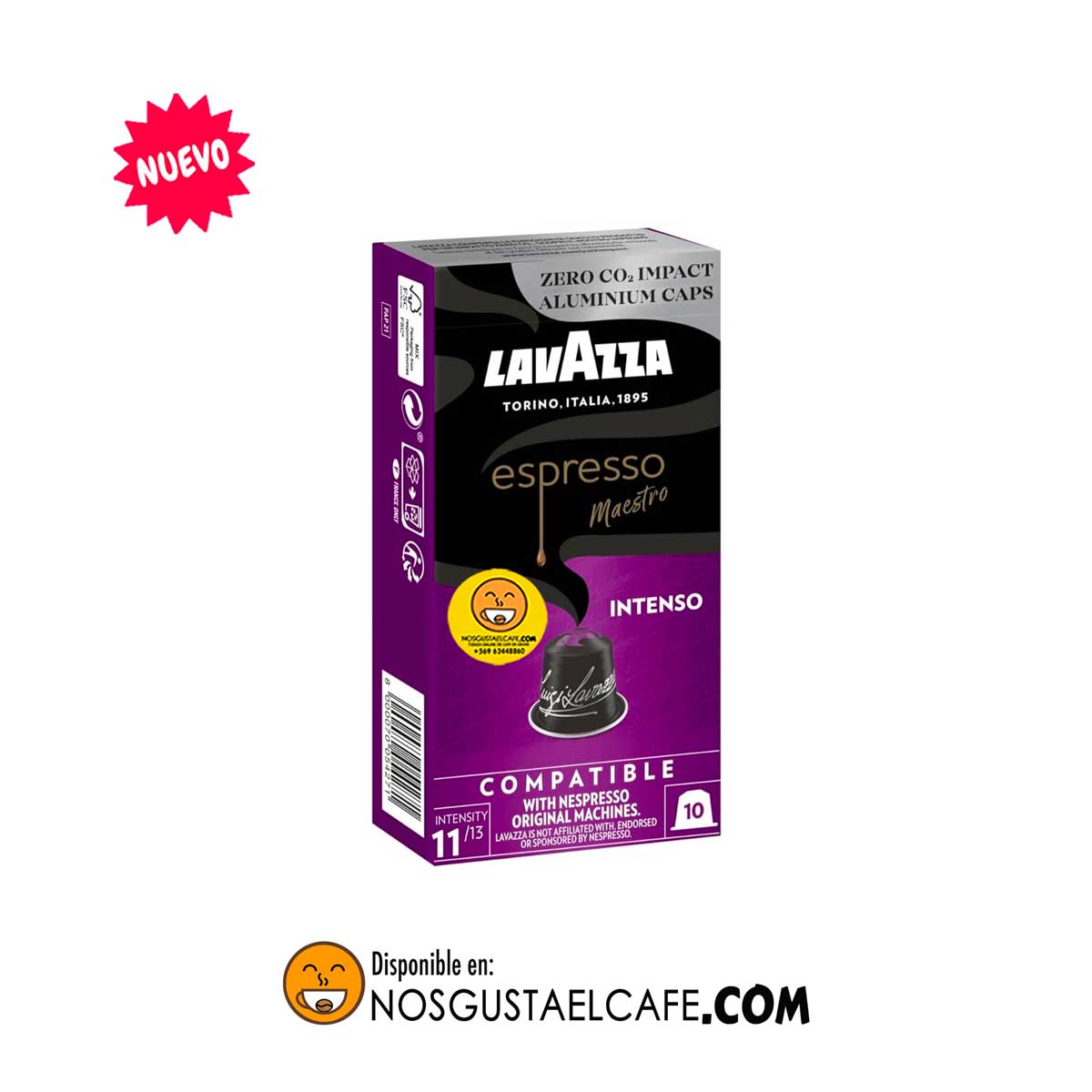 10 Cápsulas Lavazza Espresso Maestro Intenso, Nespresso Compatibles