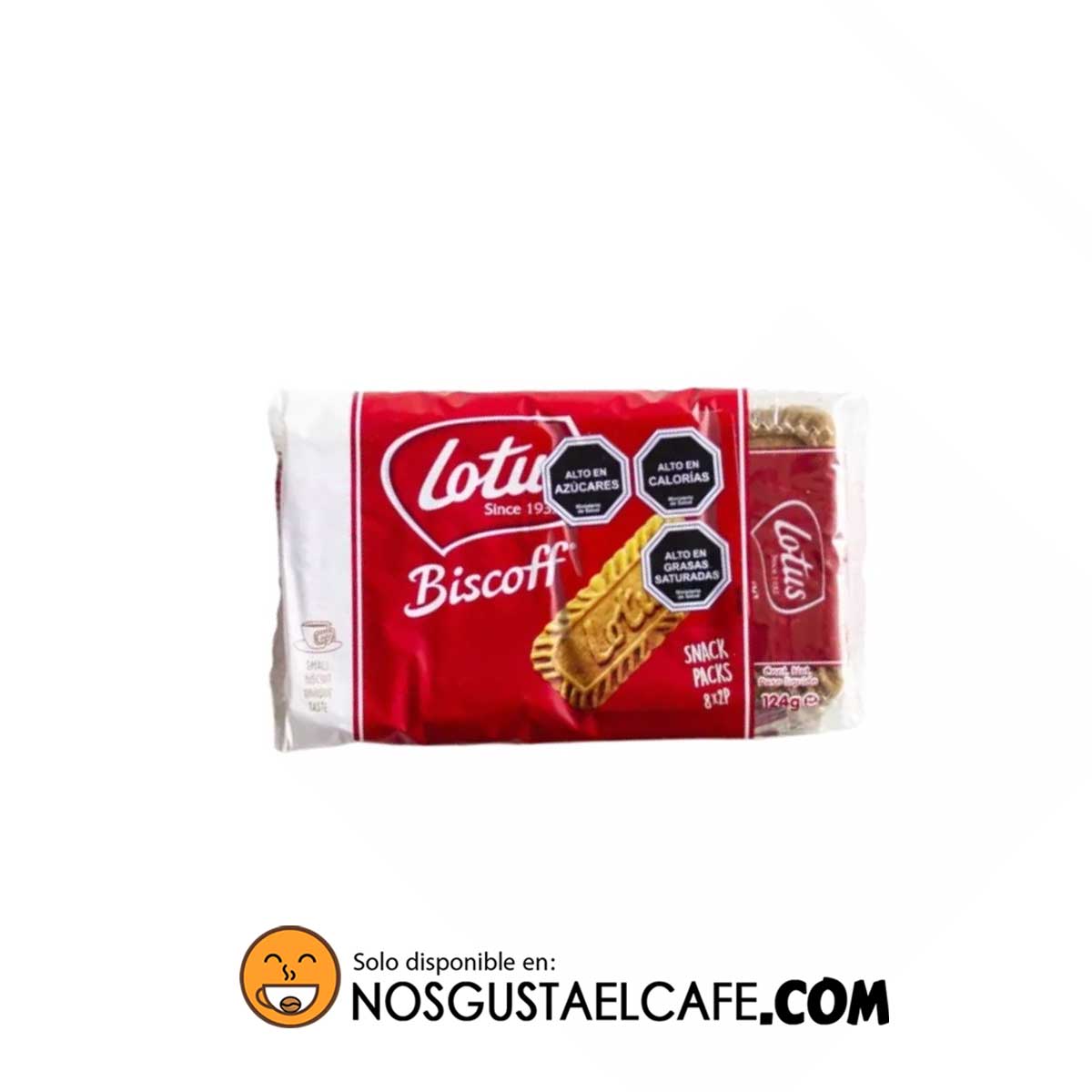 Galletas Lotus Biscoff caramelizadas 124 grs. 8 envases individuales