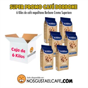 Promoción 6 Kilos de café italiano Borbone Crema Superiore, en grano