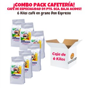 Pack Cafetería Don Espresso, 6 Kg café de especialidad baja acidez y carácter italiano