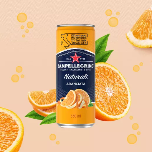 Agua saborizada italiana San Pellegrinno Aranciata, 330ml - Image 2