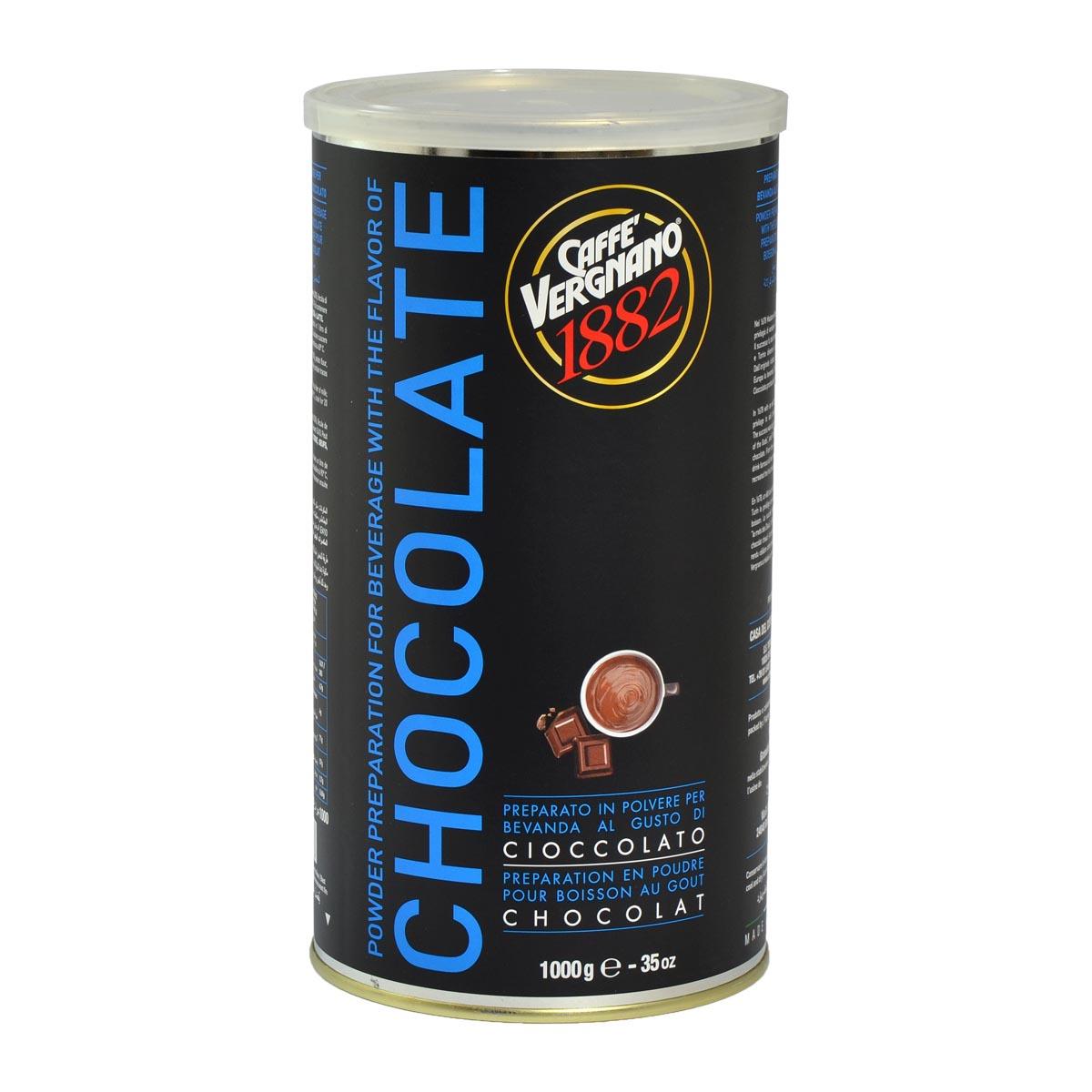Chocolate italiano Vergnano, 32% cacao, 1 kilo en lata