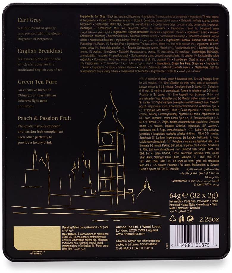 Caja Timeless Tea Collection, Ahmad edición exclusiva, 32 bolsitas individuales - Image 5